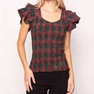 Ivy City Hattie Top in Plaid